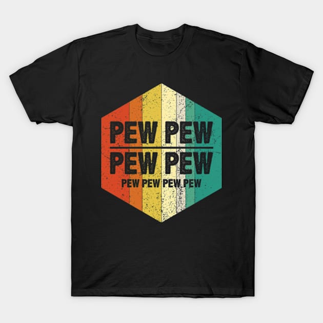 Best Retro funny scifi pew pew pew wars T-Shirt by MinyMerch